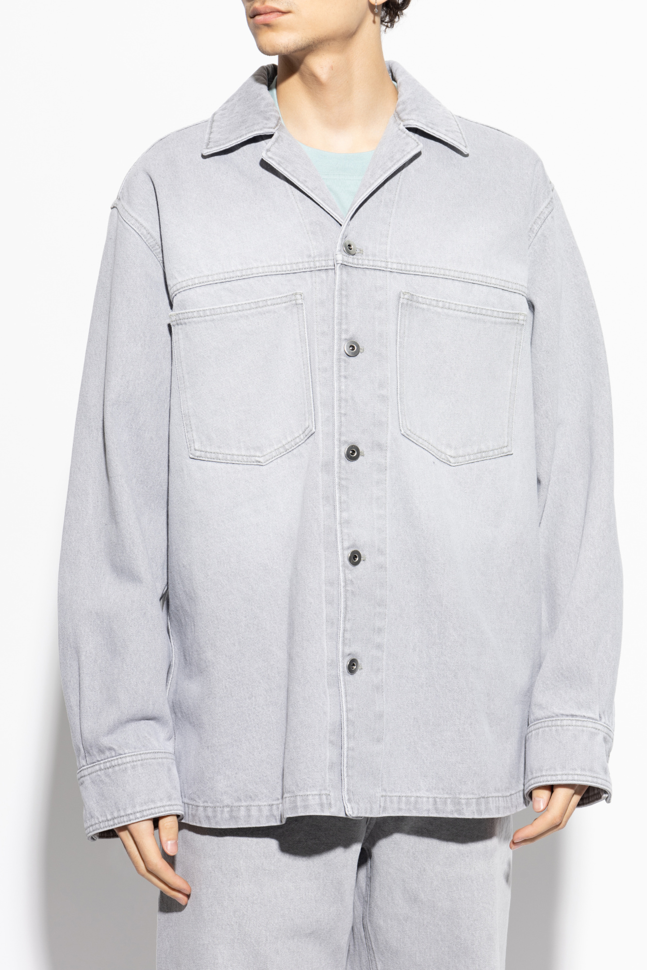 ジャケット・アウター BOTTEGA VENETA/Denim Button-Up Shirt Grey Denim jacket Bottega Veneta - Vitkac Canada
